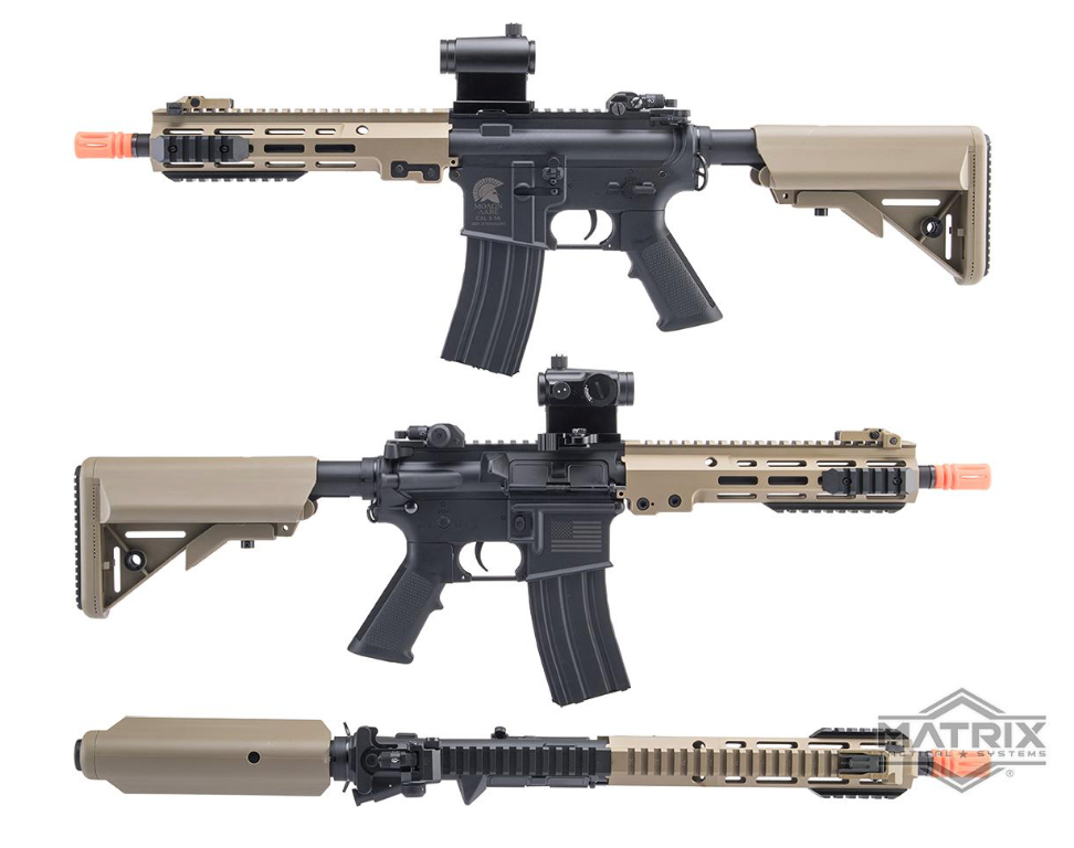Matrix / S&T M4 9.5" RIS AEG w/ G3 Micro-Switch Gearbox - FDE