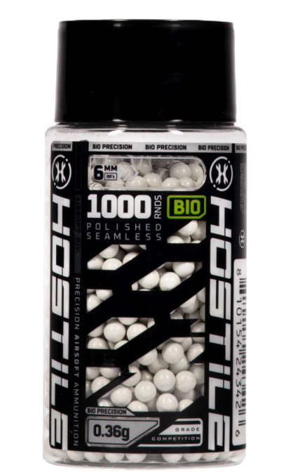 HK Army Hostile Precision Airsoft BIO BB 0.36G 1000ct White
