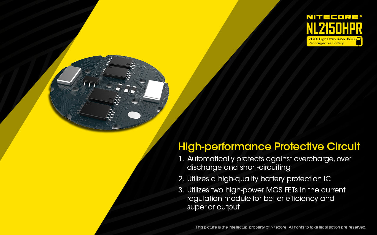 Nitecore High Drain USB-C Rechargeable Battery - NL2150HPR