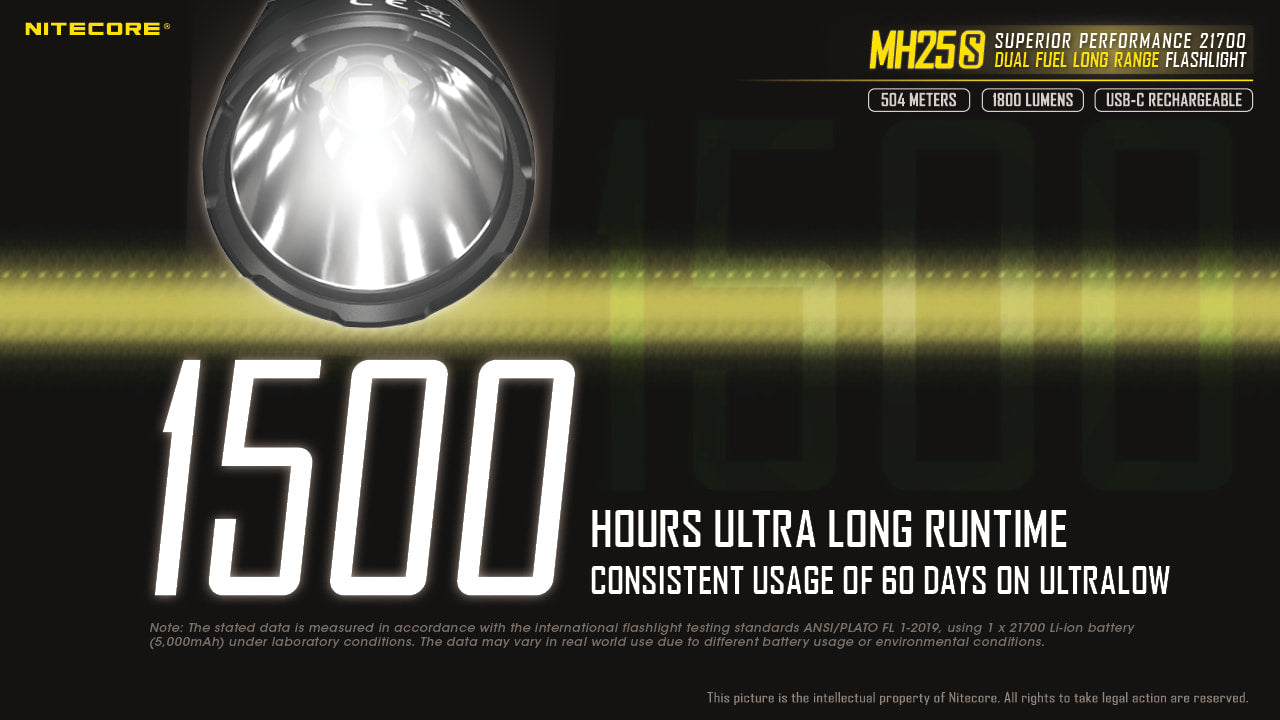 Nitecore Dual Fuel Long Range Flashlight - MH25S