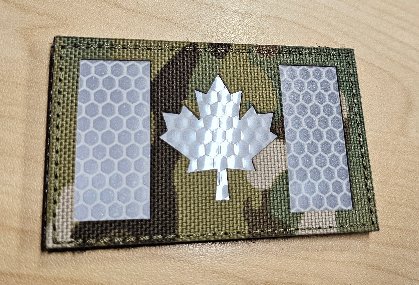 Matrix Reflective Canada Flag Patch w/Nylon Bordering