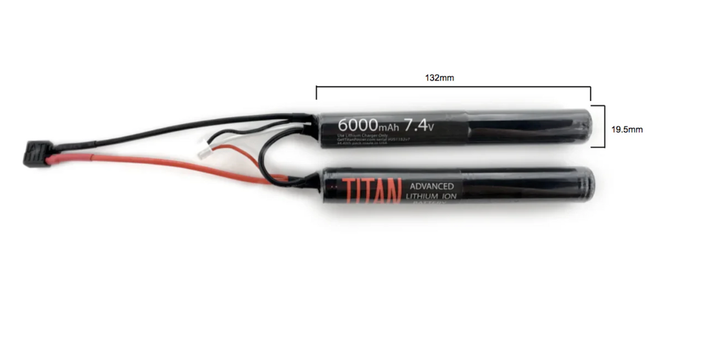 Titan 6000mAh 7.4v Nunchuck T-Plug (Deans)