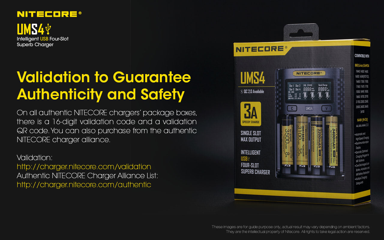Nitecore USB 4-Slot Superb Charger - UMS4