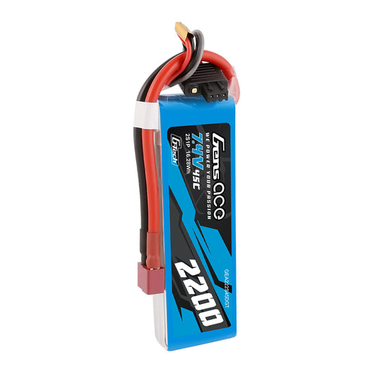 Gens Ace 45C 2200mAh 7.4V Battery - Deans - Brick
