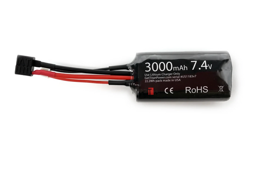 Titan 3000mAh 7.4v Brick T-Plug (Deans)