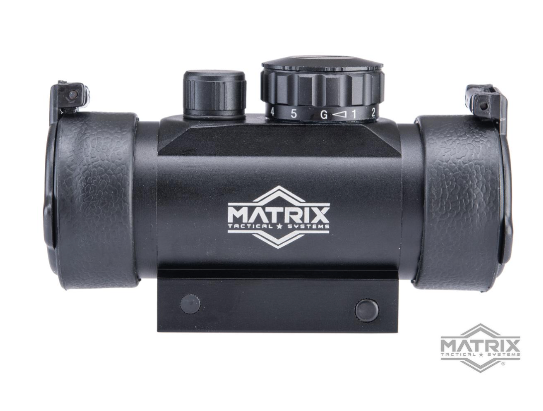 1x30 Illuminated Red / Green Dot Sight Scope w/ QD Weaver Base - BLK