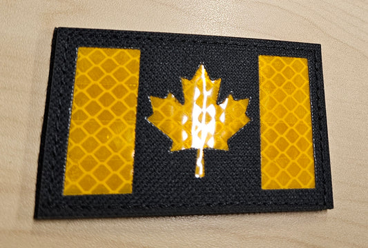Matrix Reflective Canada Flag Patch w/Nylon Bordering