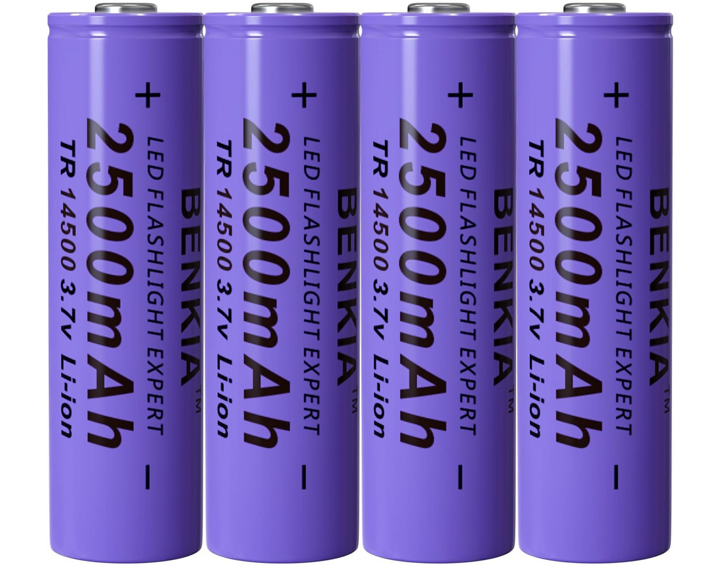 Benkia 3.7V 14500 2500 mAh Rechargeable Li-ion Battery