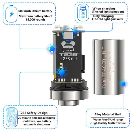 T238 LITE+ Tactical RGB Tracer - Silver