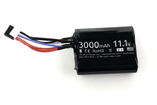 Titan 3000mAh 11.1v Brick PEQ Deans