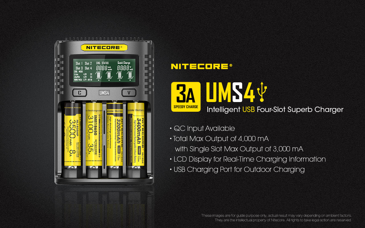 Nitecore USB 4-Slot Superb Charger - UMS4