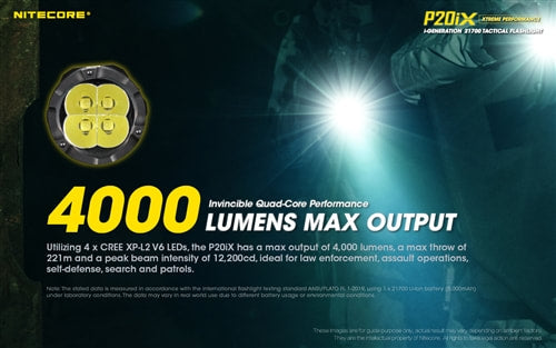 Nitecore i-Generation 21700 Tactical Flashlight - P20iX
