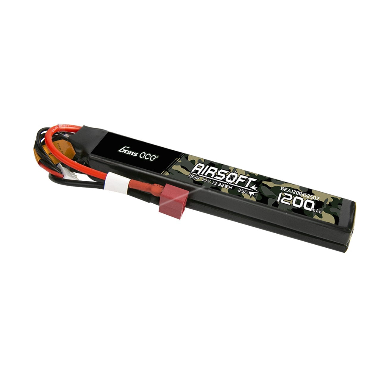 Gens ace 25C 1200mAh 11.1V Battery - Deans - Split