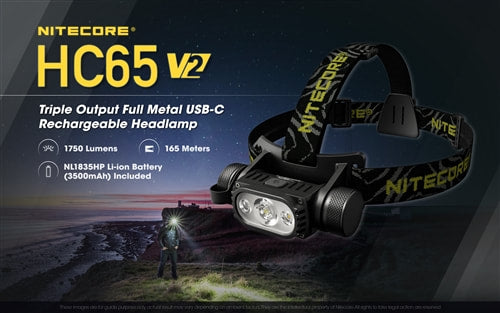 Nitecore USB-C Rechargeable Headlamp - HC65 V2