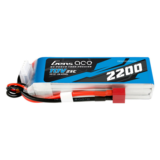Gens ace 25C 2200mAh 11.1V Battery - Deans - Brick
