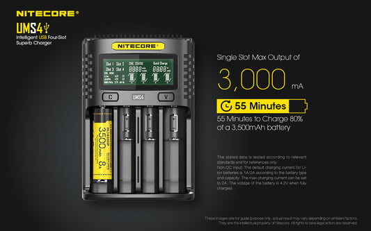 Nitecore USB 4-Slot Superb Charger - UMS4