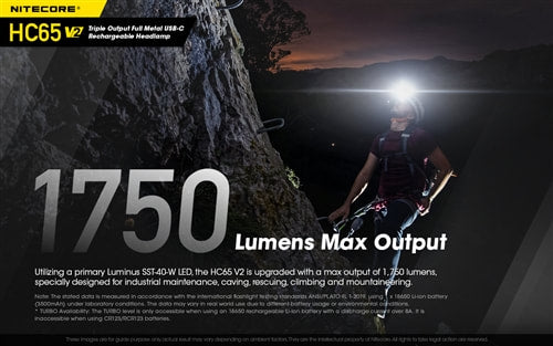 Nitecore USB-C Rechargeable Headlamp - HC65 V2