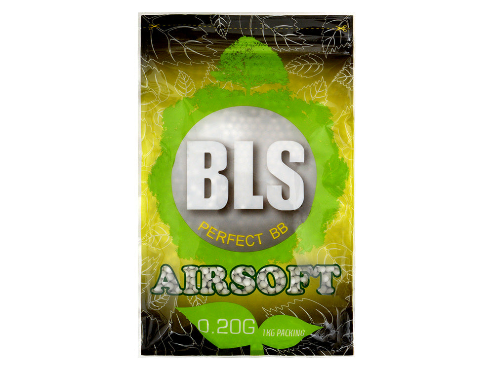 BLS Airsoft product packaging with green and black design