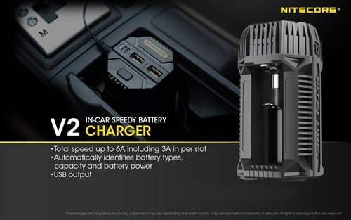 Nitecore V2 In-Car Battery Charger