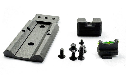 Army Tactical Iron Sights &RMR Mount Plate Set
