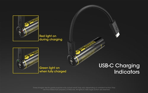 Nitecore 18650 2600mAh USB-C Battery NL1826R