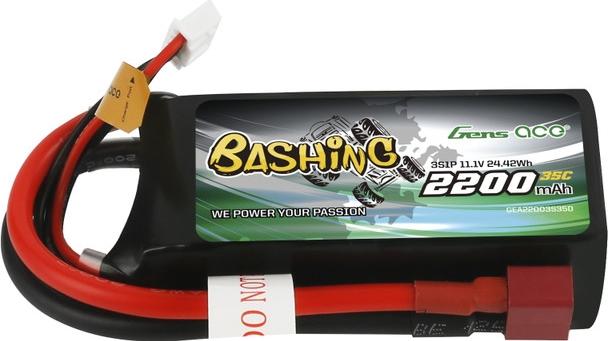 Gens ace 35C 2200mAh 11.1V Battery - Deans - Brick