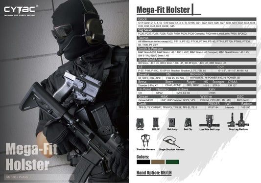 Cytac Mega Fit Universal Holster Left Hand