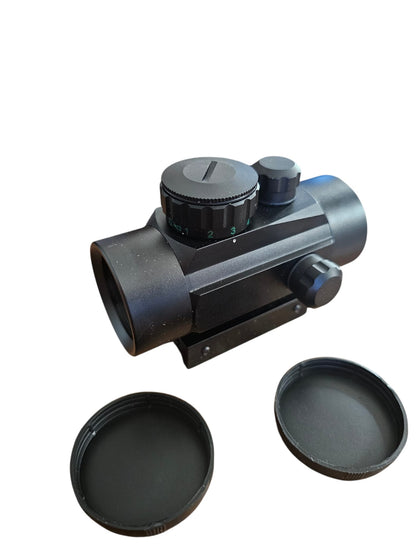 1x30 Illuminated Red / Green Dot Sight Scope w/ QD Weaver Base - BLK