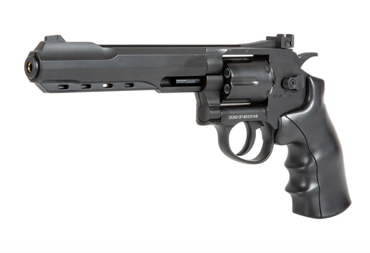 Well G296C Full Metal 6mm CO2 Swing Out Revolver - BLK