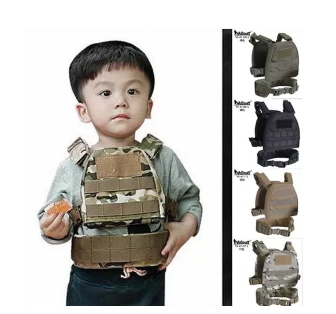WoSport Kids Tactical Plate Carrier Vest with Battle Belt