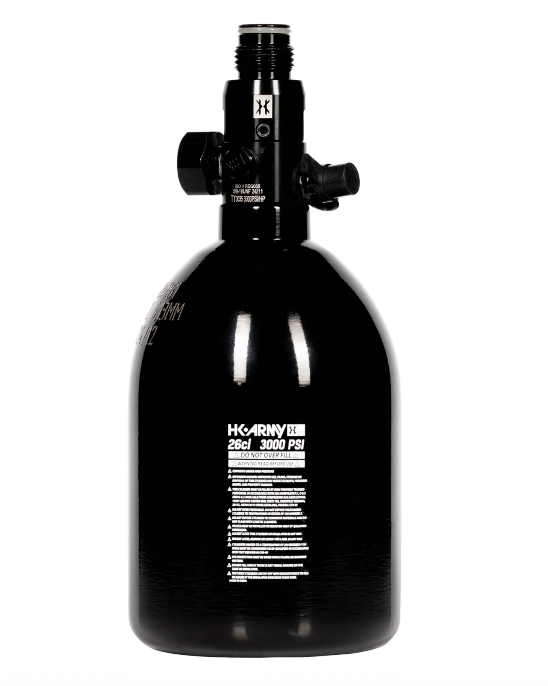 HK Army 26ci / 3000psi Aluminum Tank w/Regulator - "Stubby" - BLK
