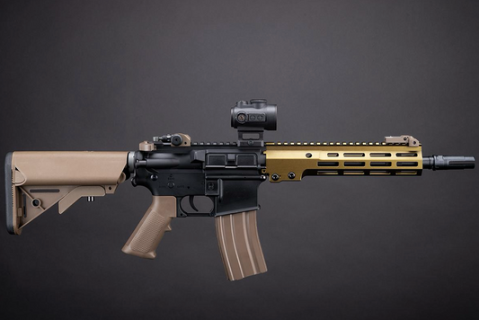 Cybergun x Colt MK16 9.5" w/ E-Shooter Mosfet - AEG - TAN