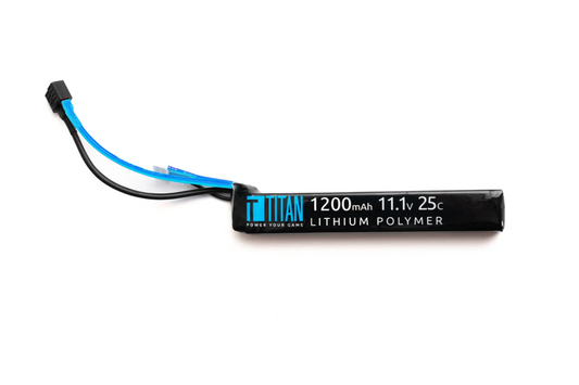 Titan 1200mAh 11.1v LiPo Stick T-Plug (Deans)