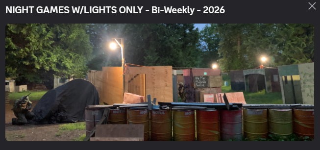 NIGHT GAMES W/LIGHTS ONLY - Bi-Weekly - 2026