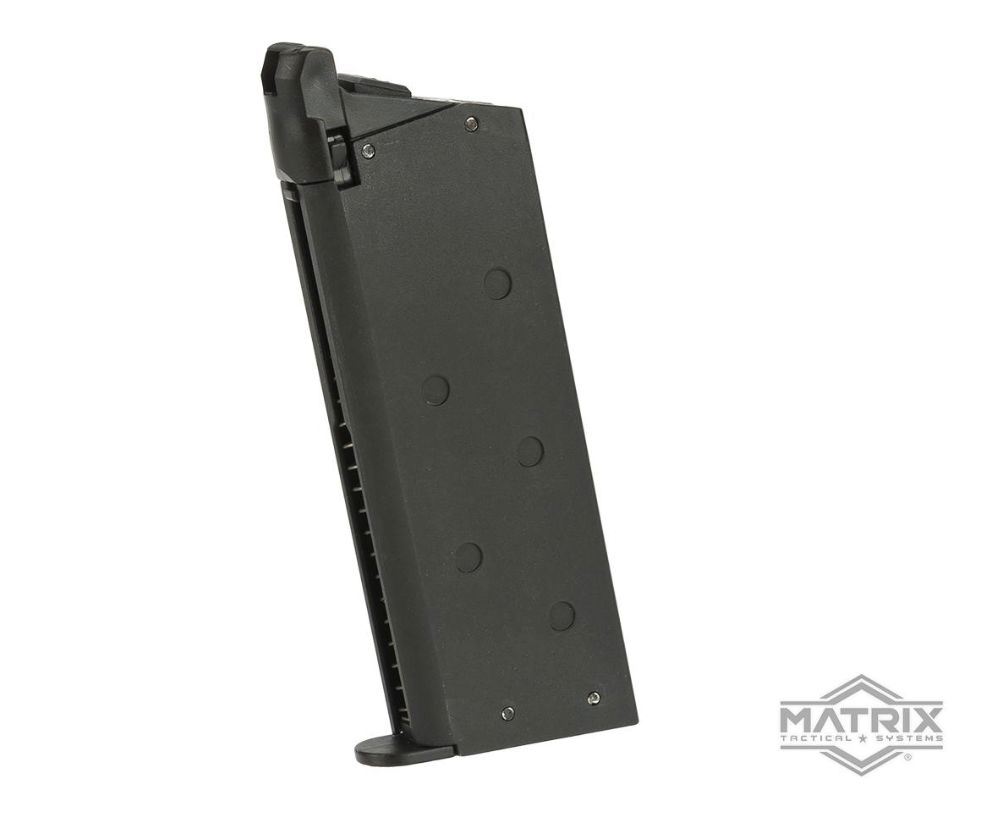 Matrix 18rd Magazine for Marui-Spec Detonics .45 GBB - BLK