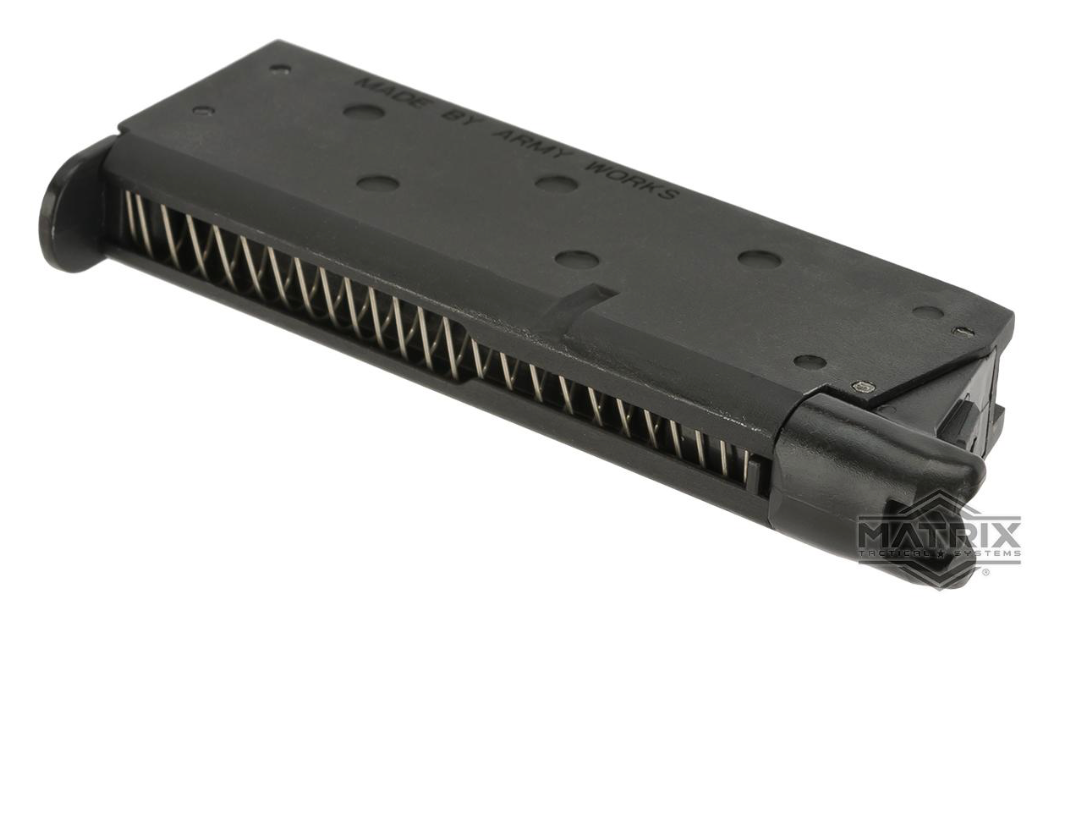 Matrix 18rd Magazine for Marui-Spec Detonics .45 GBB - BLK