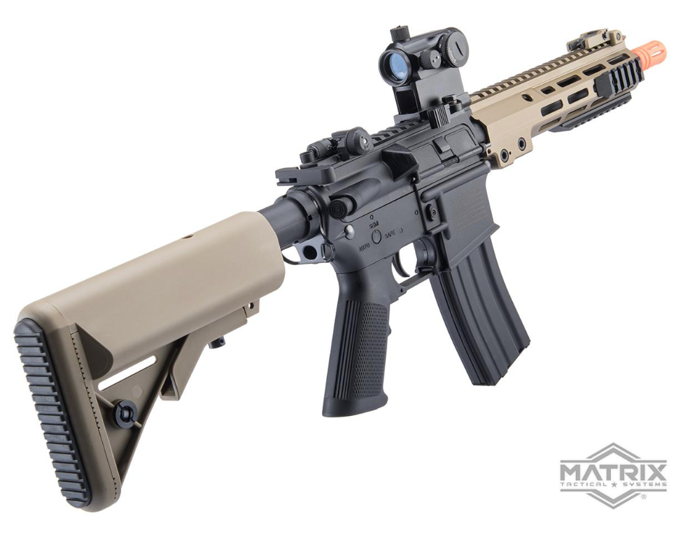Matrix / S&T M4 9.5" RIS AEG w/ G3 Micro-Switch Gearbox - FDE