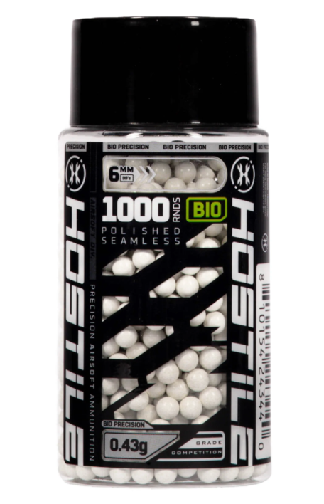 HK Army Hostile Precision Airsoft BIO BB 0.43G 1000ct White