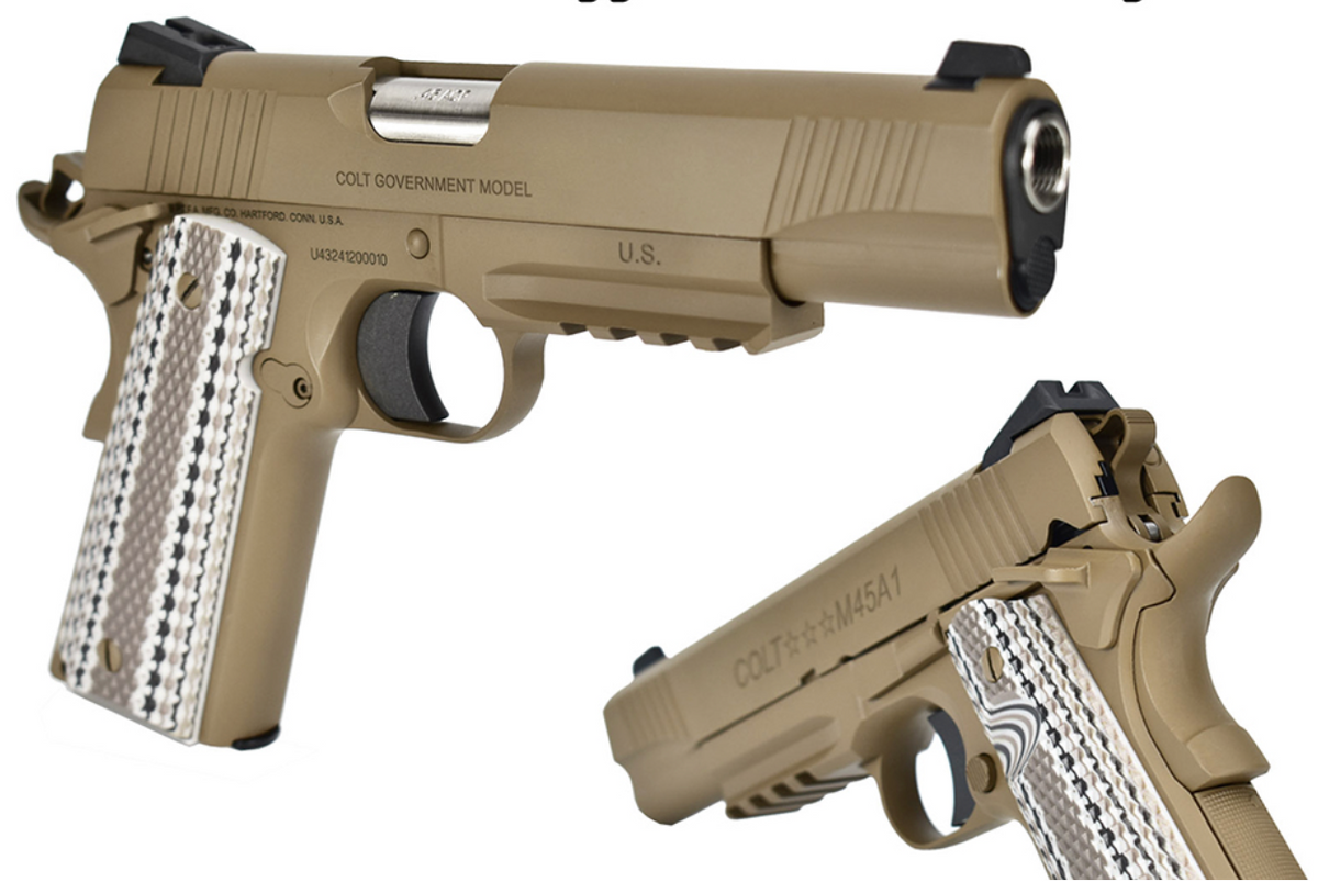 EMG Cybergun Colt 1911 Government Combat Unit T8 GBB - Tan