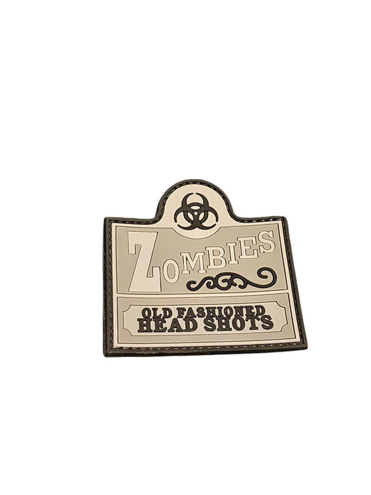 Zombies Old Fashioned Head Shots PVC Patch