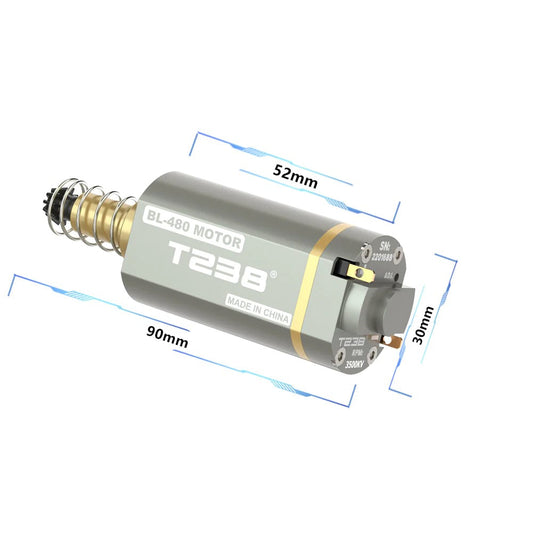 T238 - High Torque & Speed AEG Brushless Motor Long Type