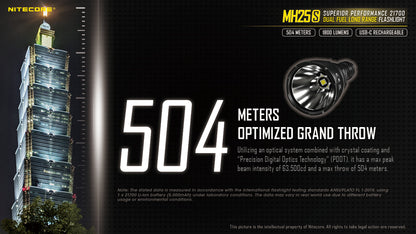 Nitecore Dual Fuel Long Range Flashlight - MH25S