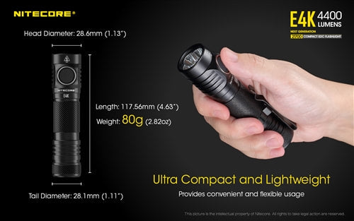 Nitecore 21700 Compact EDC Flashlight - E4K
