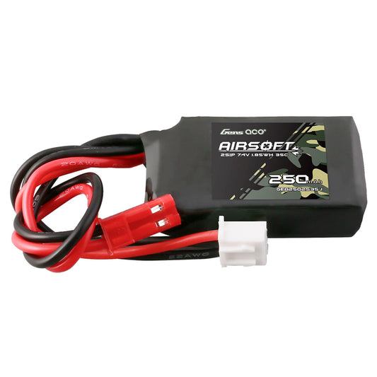 Gens ace 35C 250mAh 7.4V Battery - JST Plug