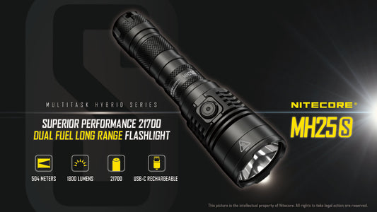 Nitecore Dual Fuel Long Range Flashlight - MH25S