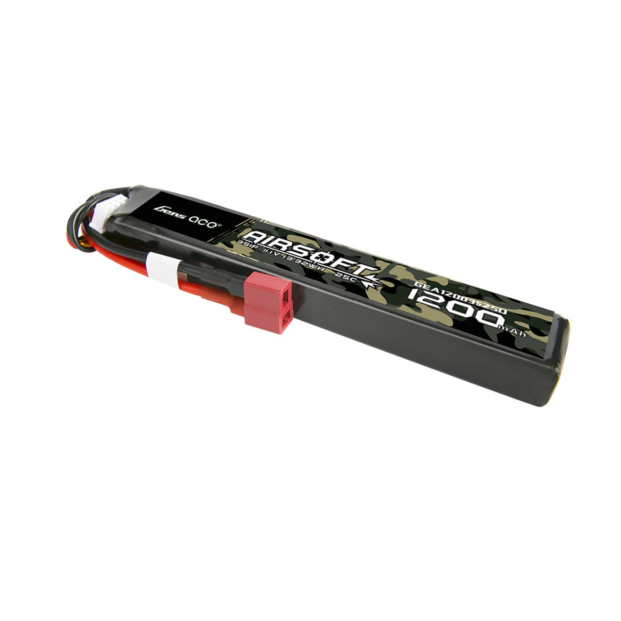 Gens ace 25C 1200mAh 11.1V Battery - Deans - Short Stick