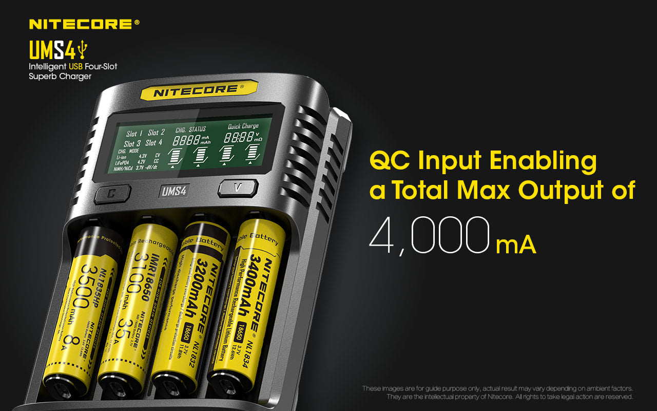 Nitecore USB 4-Slot Superb Charger - UMS4