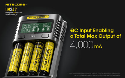 Nitecore USB 4-Slot Superb Charger - UMS4
