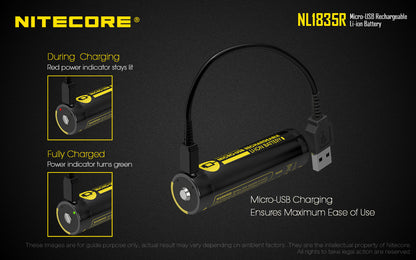 Nitecore Micro-USB Rechargeable Li-Ion Battery - NL1835R