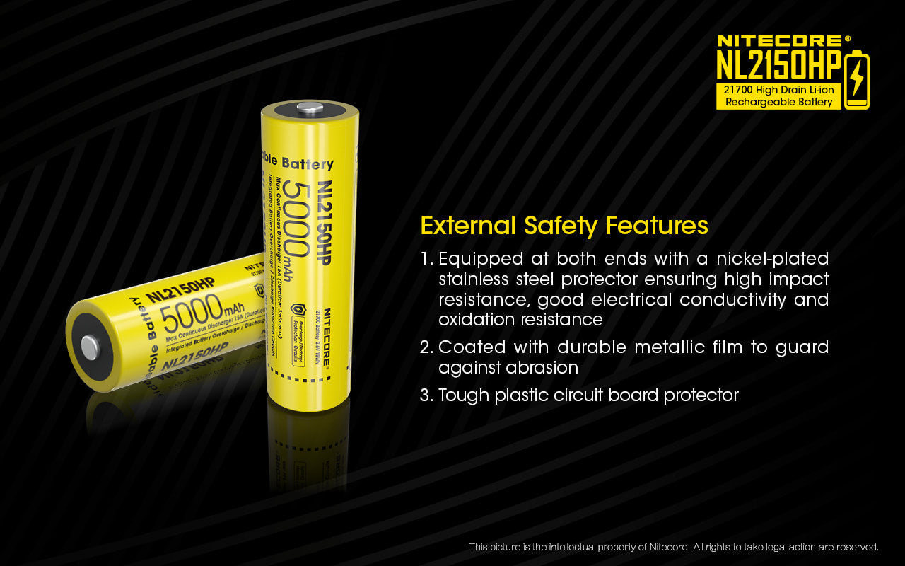 Nitecore 5000mAh Rechargeable Battery - NL2150HP